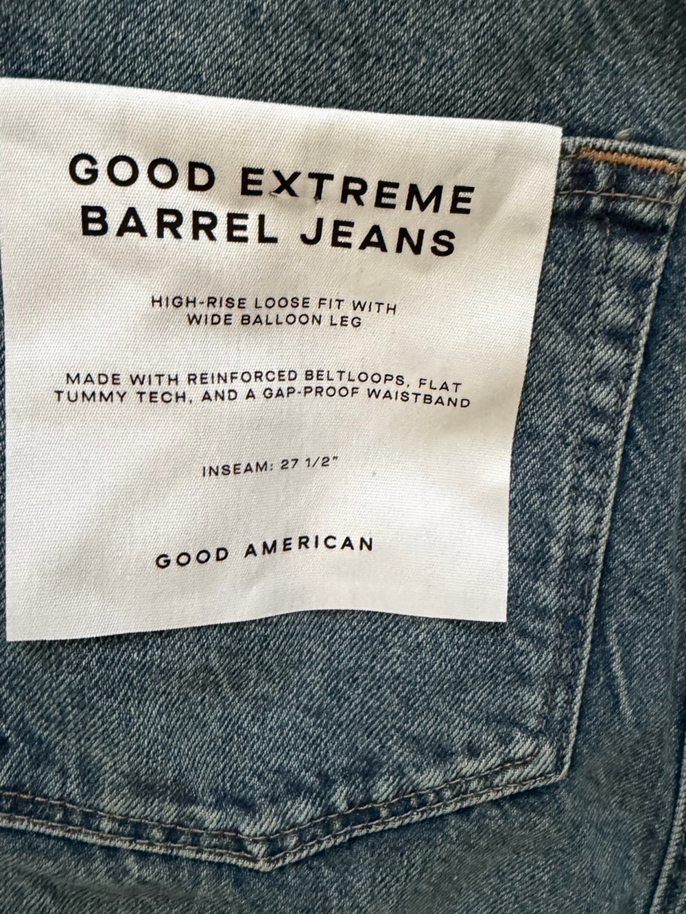 Good American Washed Blue Wide Leg Jeans - Picture 8 of 10